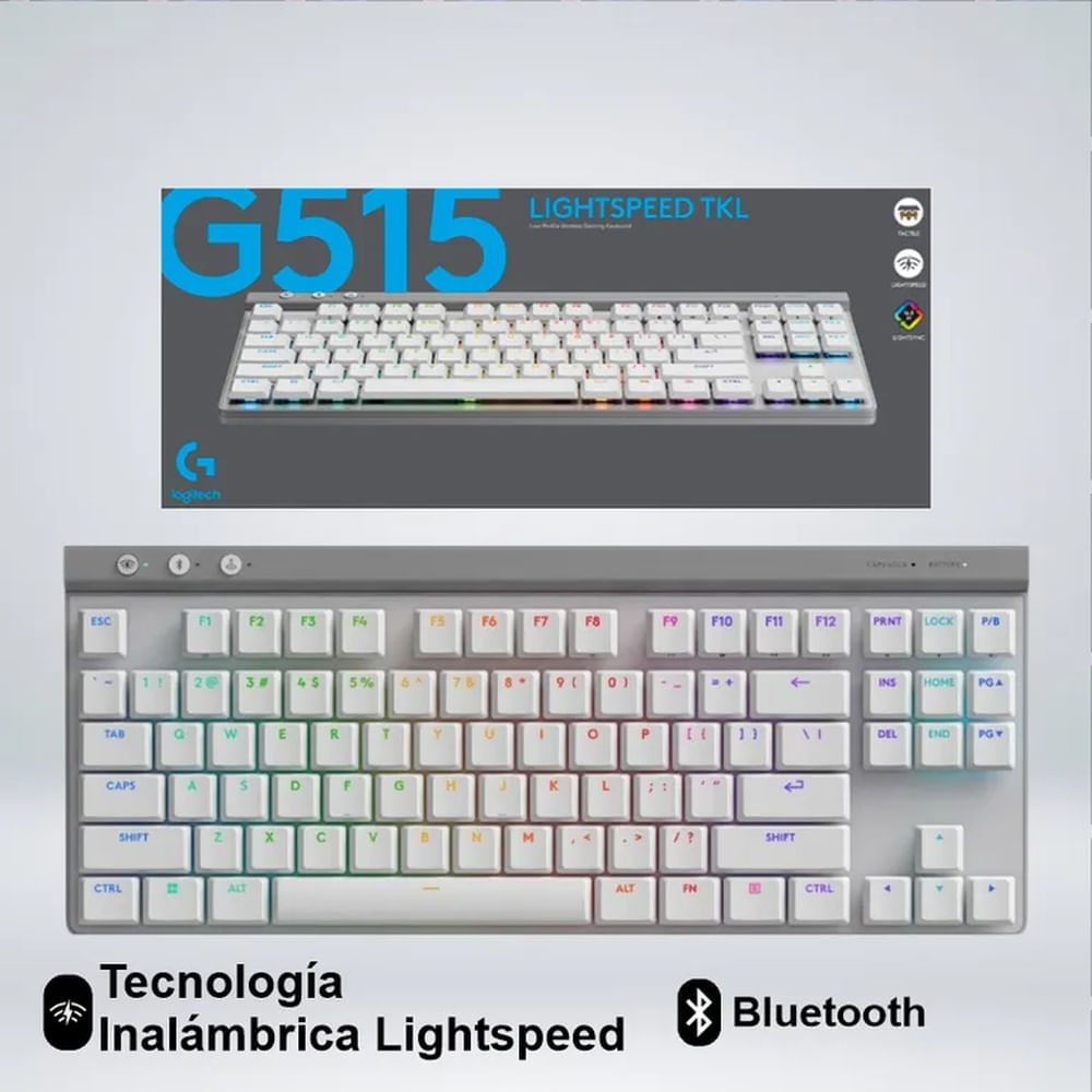 TECLADO GAMER G515 TKL LIGHTSPEED  RGB BLUETOOTH