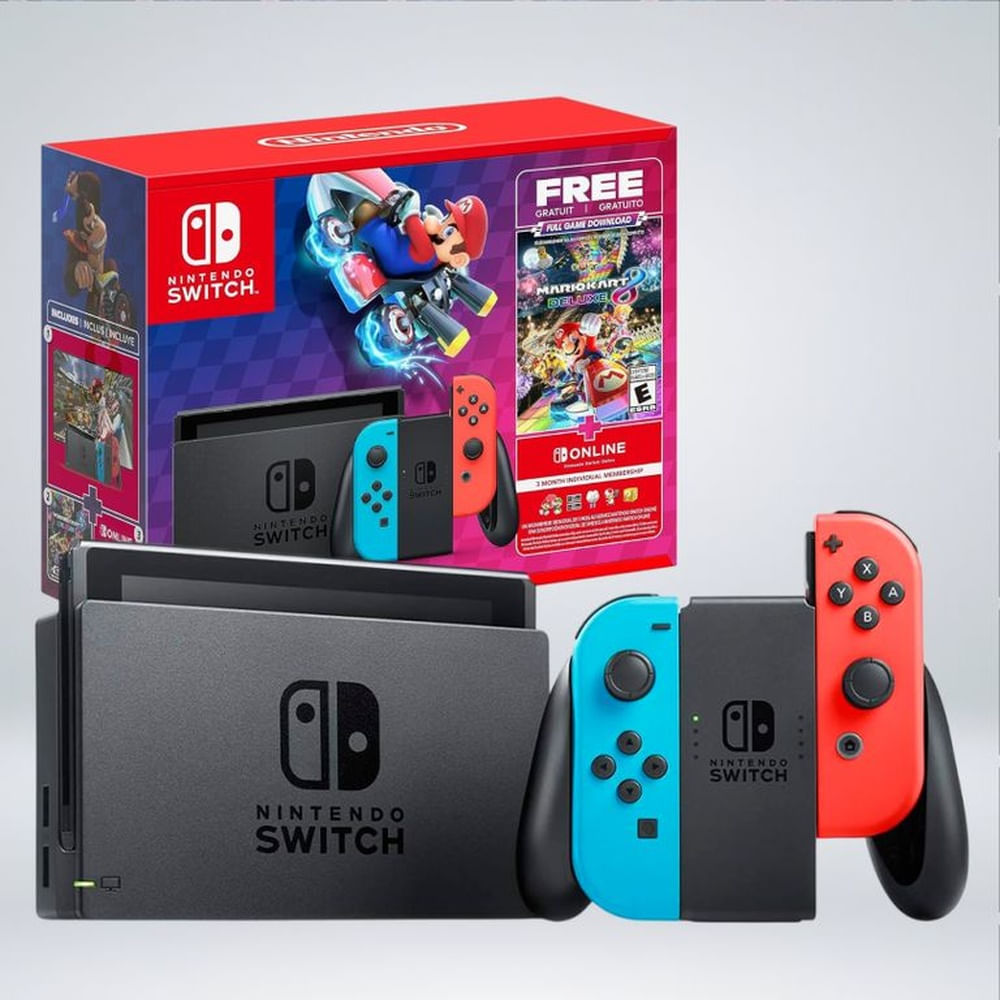 NINTENDO SWITCH NEON - MARIO KART 8 DELUXE 3 MESES