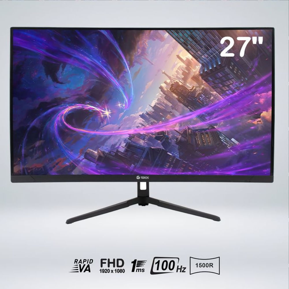 MONITOR CURVO TEROS TE-2732S FULL HD 27 "" VA 100Hz 1MS HDMI FREESYNC