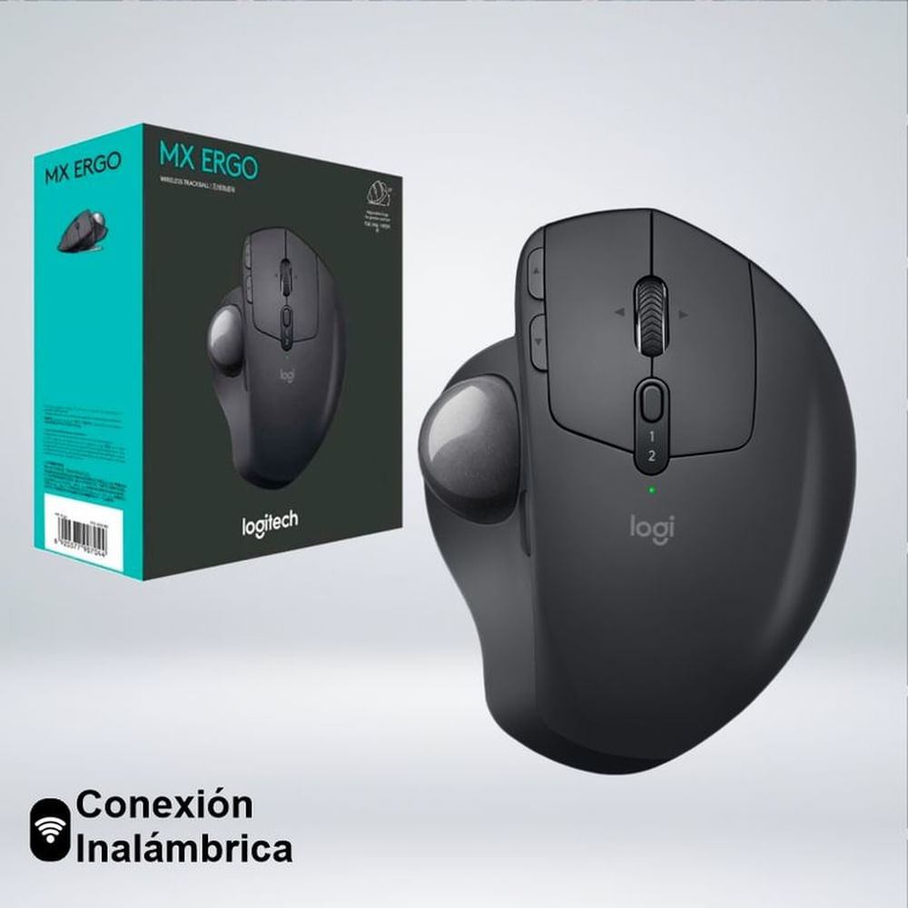 MOUSE LOGITECH MX ERGO S TRACKBALL WIRELESS 8 BOTONES