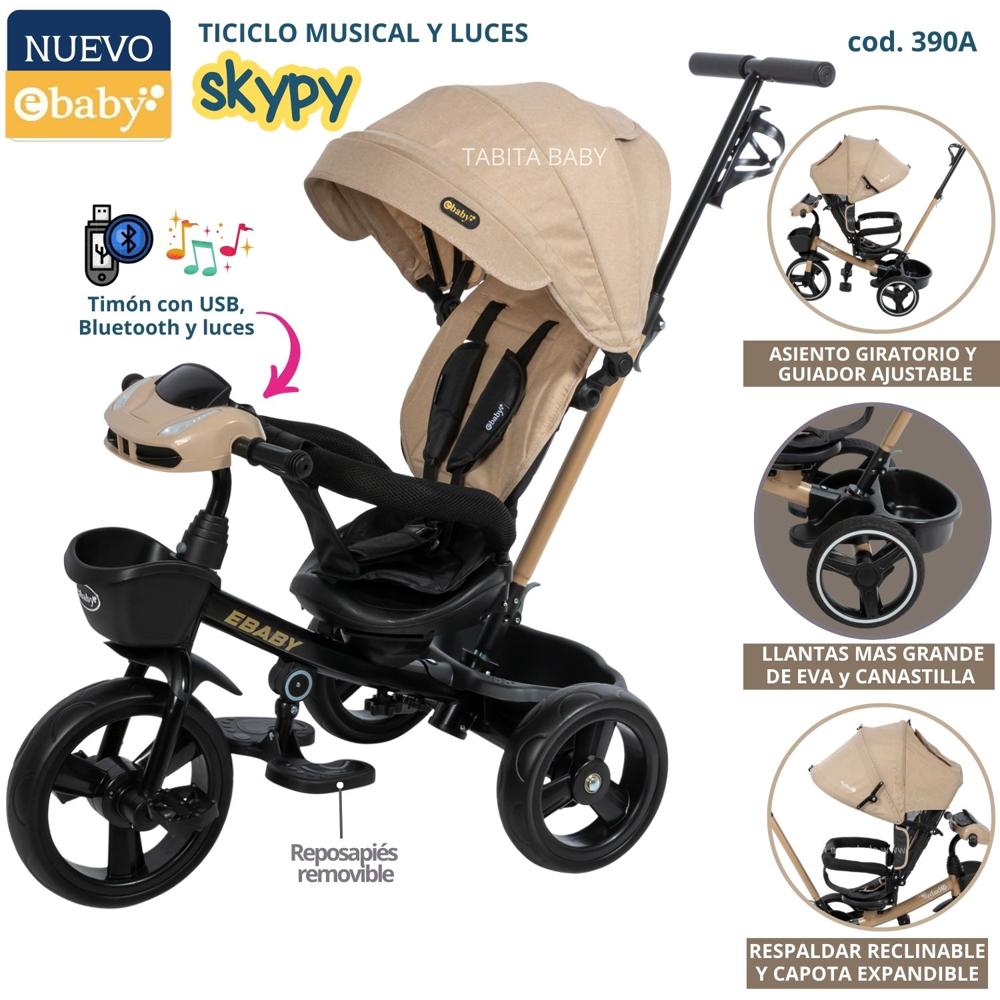 TRICICLO MUSICAL CON LUCES SKYPY BEIGE