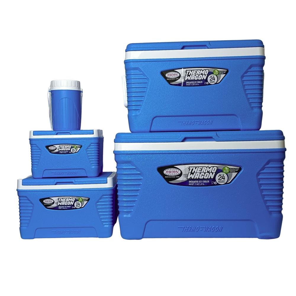 Set Coolers 5 Piezas Neveras Portátiles para Picnic Azul