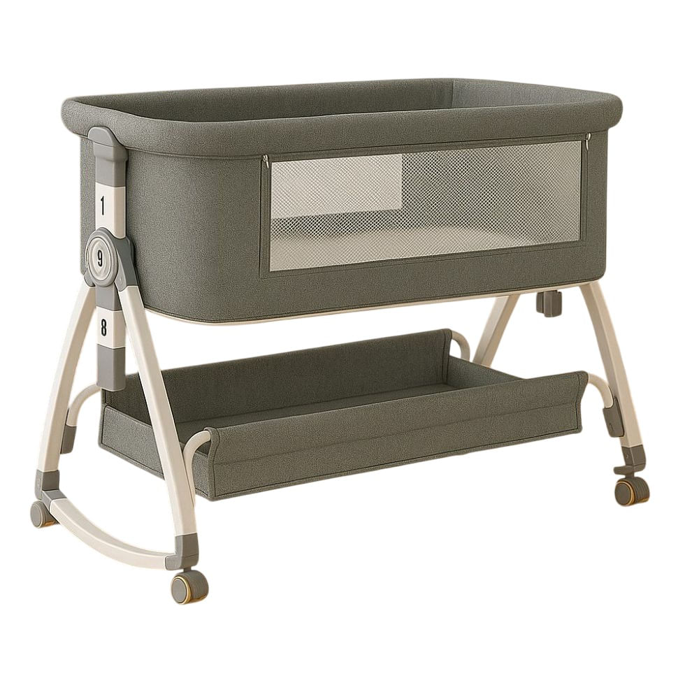 Cuna Mecedora Colecho Anti Reflujo Gris