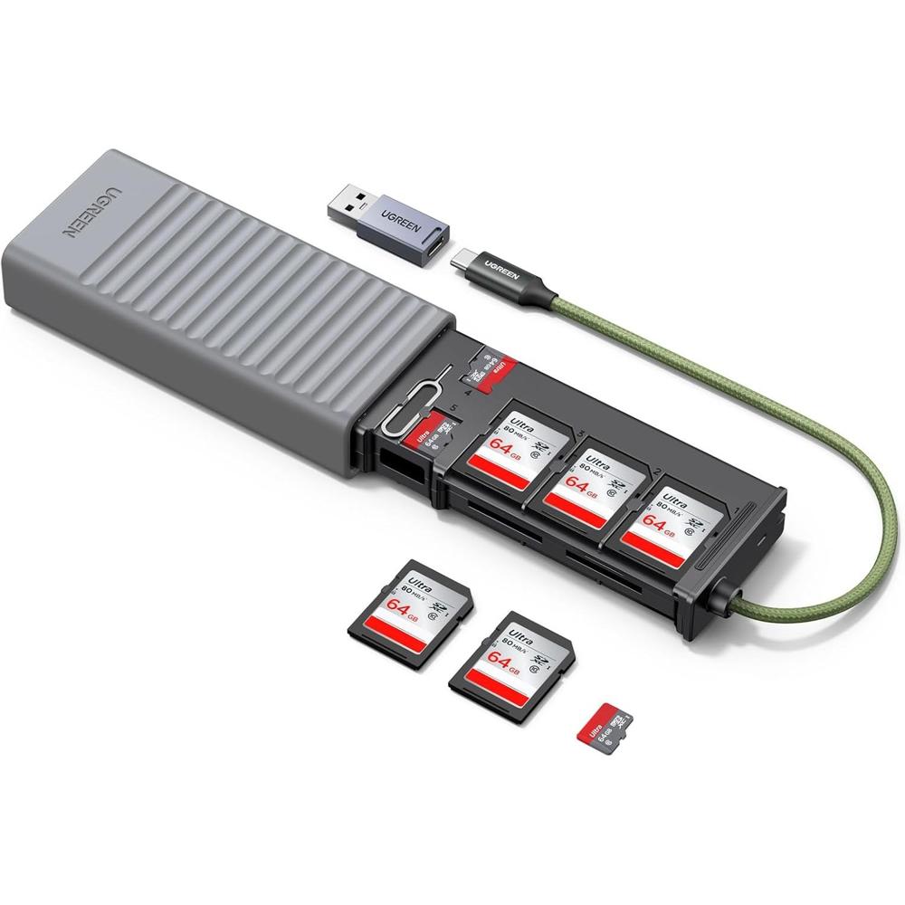 Lector de tarjetas SD con USB-C y USB-A  2 x SD y TF 5Gbps iPhone 17 Ugreen CM856 - 55899