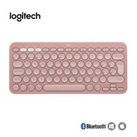 Teclado Logitech Bluetooth Multi. Pebble Keys 2 K380s Rosado