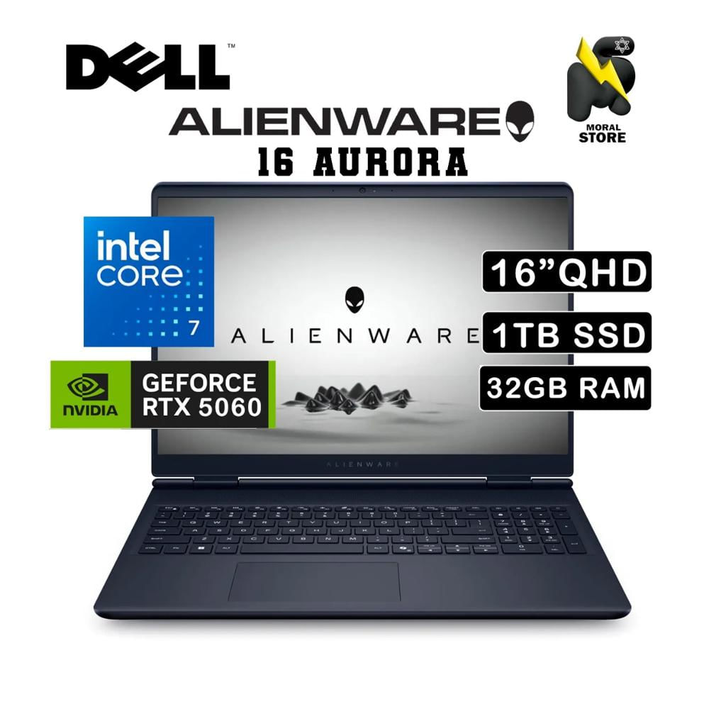 DELL ALIENWARE 16 AURORA INTEL CORE 7 -240H DISCO 1TB SSD 32 GB RAM RTX 5060 16 QHD