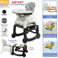 SILLA DE COMER ARTIST 3 EN 1 NEGRO