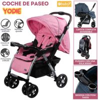 Coche Cuna Extra Acolchado Yodie Rosado