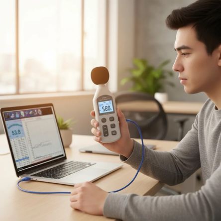 Sonómetro digital portátil decibelios ponderación AC con software usb HY1361