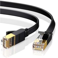 Ugreen Cable Ethernet Plano Flat RJ45 Cat 7 10 Gbps 1m Negro NW106 - 11260