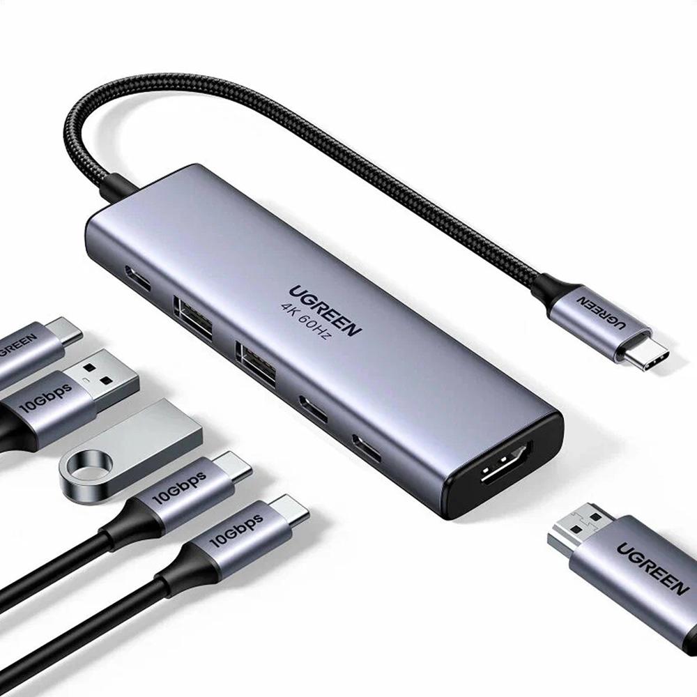 Ugreen Hub USB-C 6 en 1 HDMI 4K USB-C 3.2 PD 100W CM511 - 35999