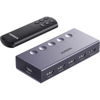 Switch HDMI 5 en 1 salida 4K 60Hz Ugreen HDCP2.2 CM568 Gris - 25857