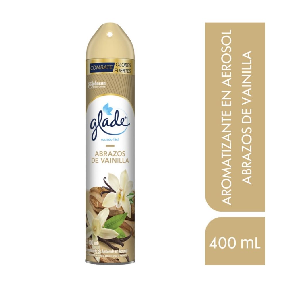 Ambientador Aerosol Glade Abrazo Vainilla 400ml