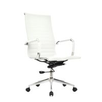SILLA DE OFICINA PRESIDENCIAL ERGONÓMICA - BOSS BLANCO