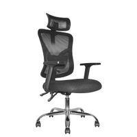 SILLA DE OFICINA PRESIDENCIAL ERGONÓMICA - FONE NEGRO