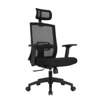 SILLA DE OFICINA PRESIDENCIAL ERGONÓMICA - MONK NEGRO