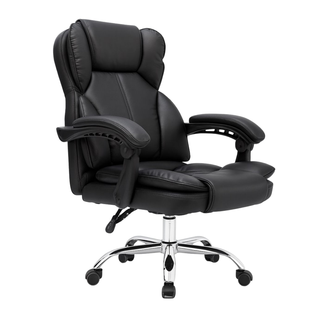 SILLA DE OFICINA PRESIDENCIAL ERGONÓMICA - DELTASRP NEGRO