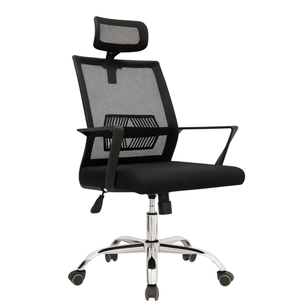 SILLA DE OFICINA EJECUTIVA ERGONÓMICA LYN CC NEGRO