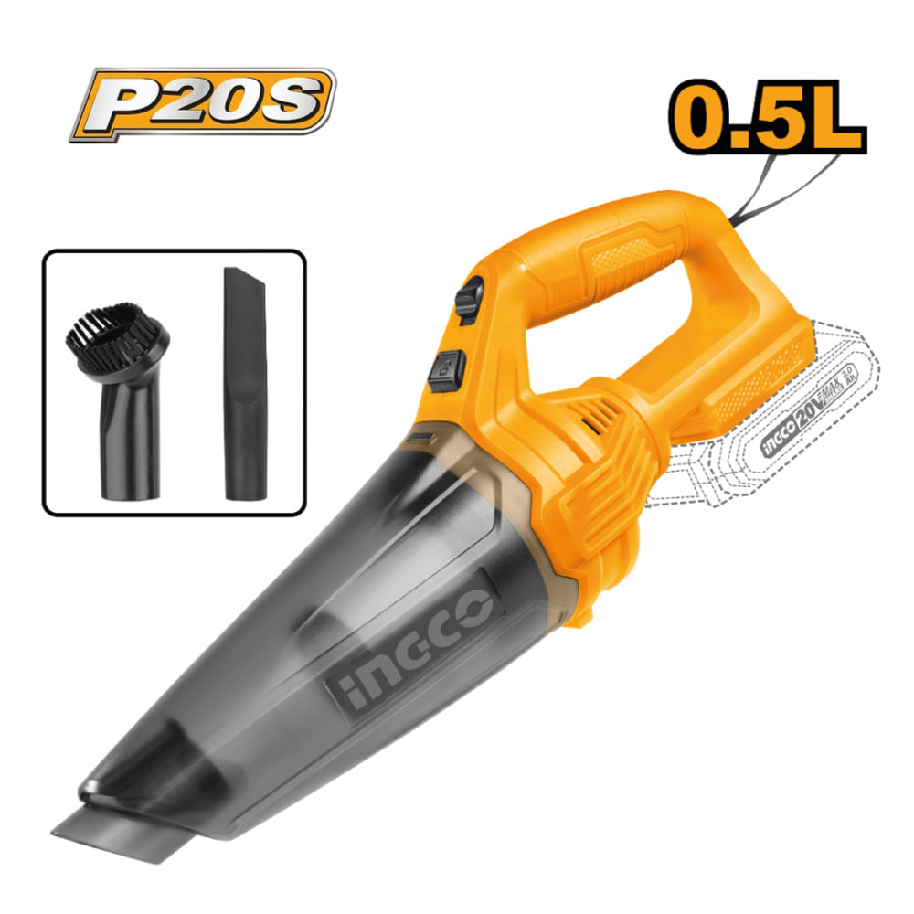 Aspiradora Inalámbrica Ingco 20V 0.5L CVLI201261