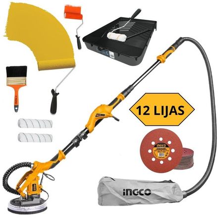 C0MBO LIJADORA DE PARED Y TECHO FINO ACABADO KIT DUMBO PINTOR 12 LIJAS Amarillo C0MBO LIJADORA DE PARED Y TECHO FINO ACABADO KIT DUMBO PINTOR 12 LIJAS Amarillo