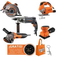 MEGACOMBO taladro percutor Sierra circular caladora amoladora lijadora
