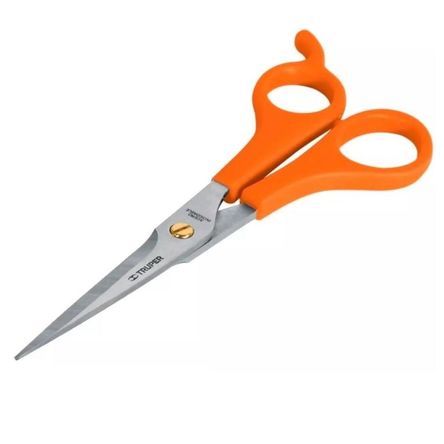 Tijera estilista peluquería 6Pulg acero inoxidable truper Naranja Tijera estilista peluquería 6Pulg acero inoxidable truper Naranja