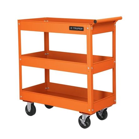 Carro de  servicio porta herramientas, 3 niveles Truper Naranja