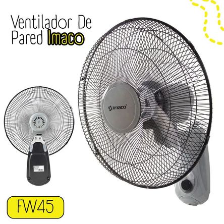 VENTILADOR DE PARED IMACO 45 WATTS 16 VENTILADOR DE PARED IMACO 45 WATTS 16