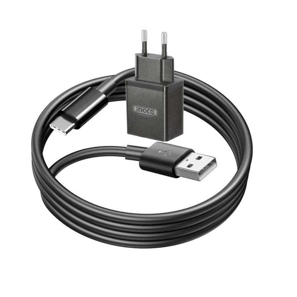 CARGADOR TIPO C CARGA RAPIDA + CABLE USB INGCO