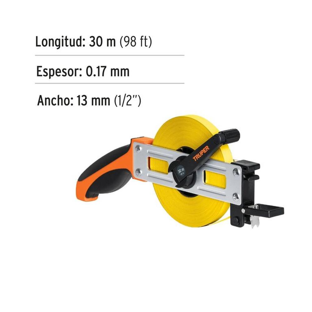 Cinta metrica de ACERO 30m wincha Truper 12648 | Promart.pe - Promart