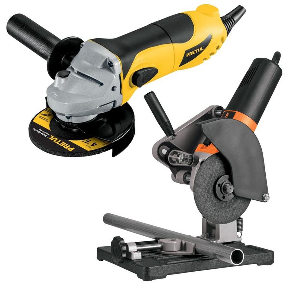 combo Amoladora 700W 4-12 PRO Soporte tipo tronzadora para amoladora Gris combo Amoladora 700W 4-12 PRO Soporte tipo tronzadora para amoladora Gris