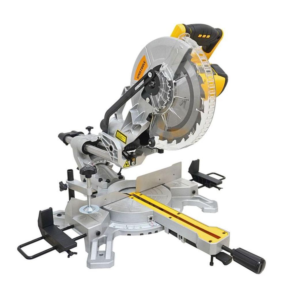 Sierra ingleteadora telescópica CON GUIA LASER 1800W -