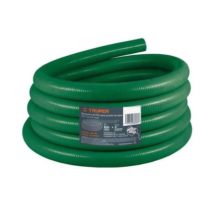 Manguera para motobomba, 3 pulgada x 6 metros manguera de succion Verde Manguera para motobomba, 3 pulgada x 6 metros manguera de succion Verde