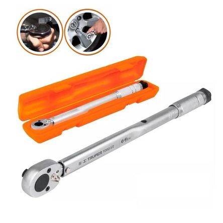 Torquímetro de trueno dos lecturas cuadro 12 Truper Plateado Torquímetro de trueno dos lecturas cuadro 12 Truper Plateado