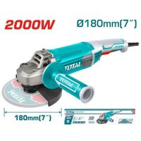 AMOLADORA ANGULAR 7 2000W 180MM M14 INDUSTRIAL TG12018026 TOTAL