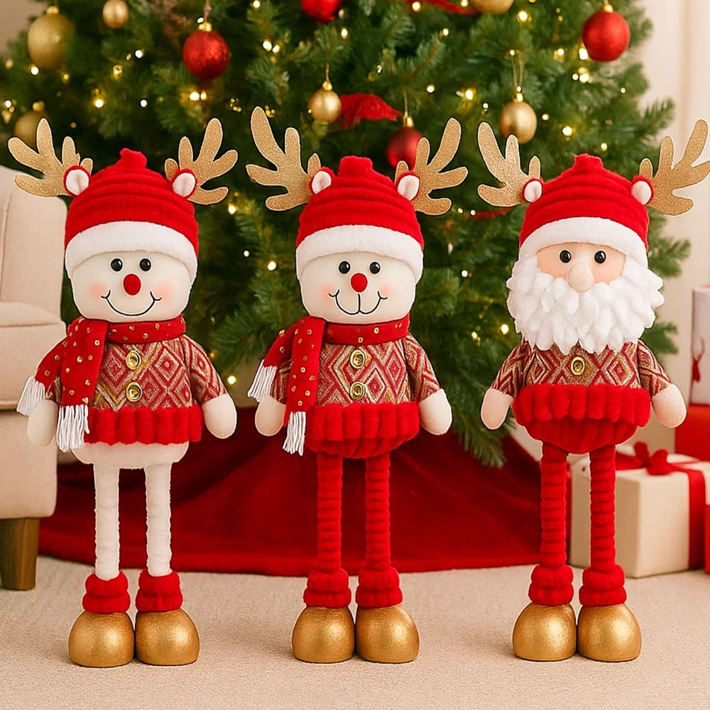 Muñecos Navideños Patilargas 60 cm Altura Graduable - UNIDAD Muñecos Navideños Patilargas 60 cm Altura Graduable - UNIDAD
