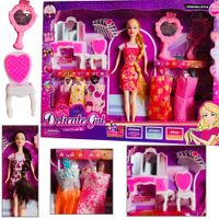 Set de una Muneca de Silicona con Trenza y Accesorios