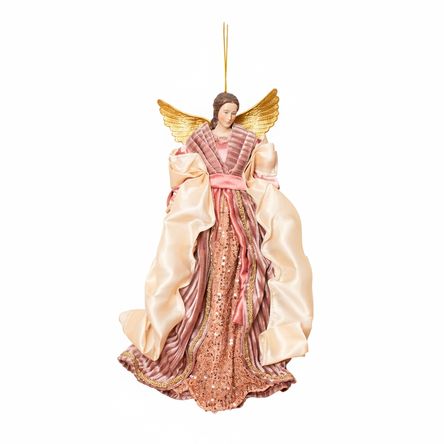 Ángel Decorativo Rosado Para Colgar 35.5Cm Poliresina Poliresina Ángel Decorativo Rosado Para Colgar 35.5Cm Poliresina Poliresina