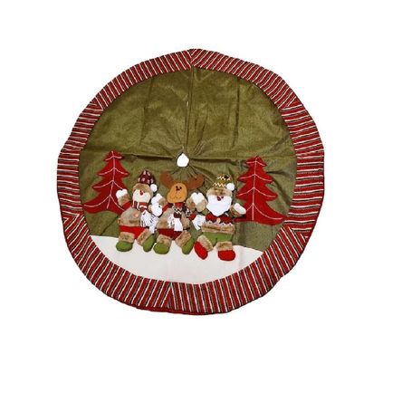 Piso De Arbol Redondo Para Navidad Multicolor De 1.3m Piso De Arbol Redondo Para Navidad Multicolor De 1.3m