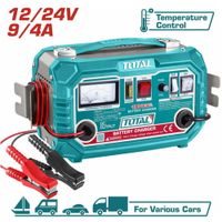 Cargador Portatil de Baterias 12v y 24v TOTAL 20 Amperios Auto Moto