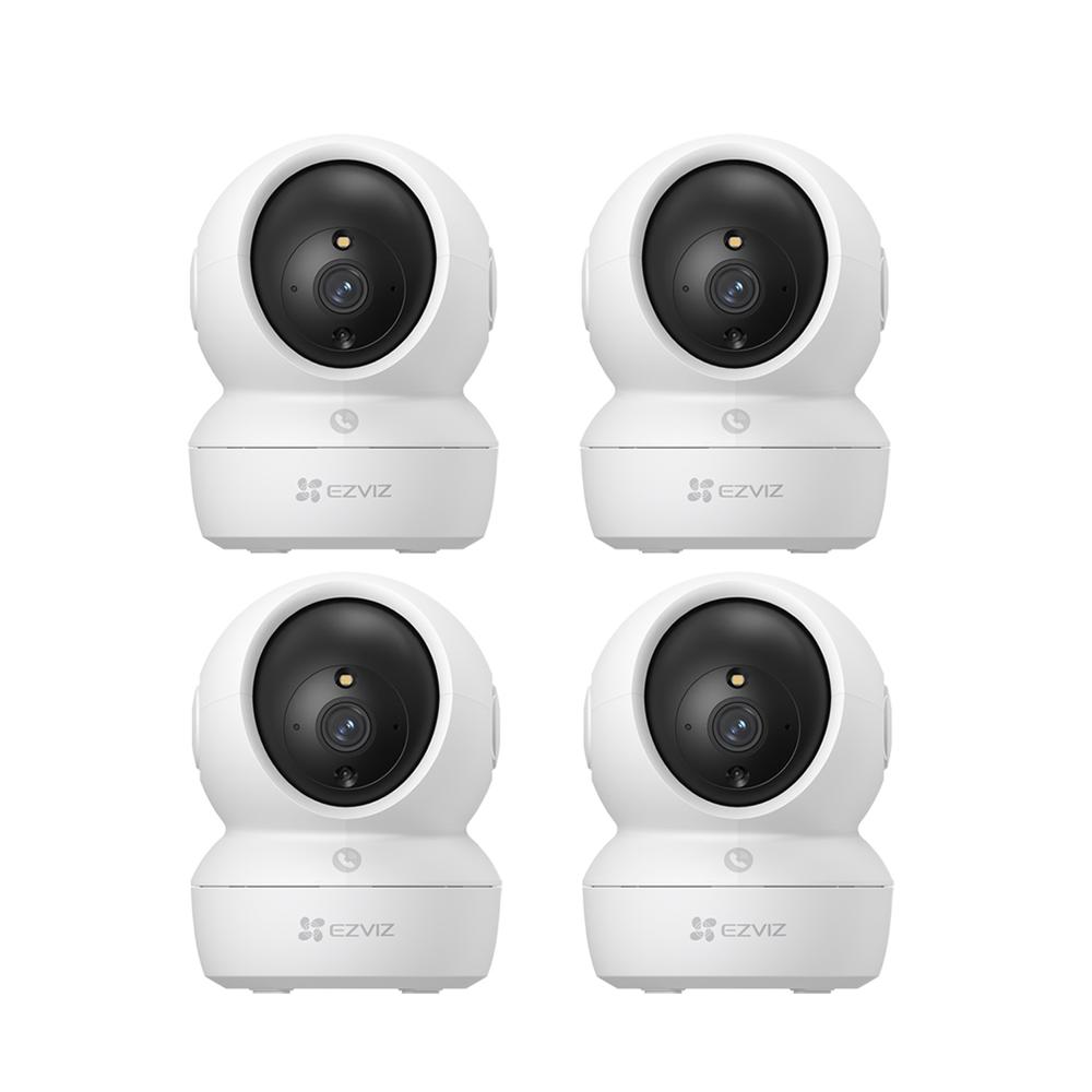 Kit 4 Cámaras Seguridad Ezviz H6C PRO Full HD 2MP Audio Bidireccional Botón llamada
