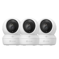 Kit 3 Cámaras Seguridad Ezviz H6C PRO Full HD 2MP Audio Bidireccional Botón llamada
