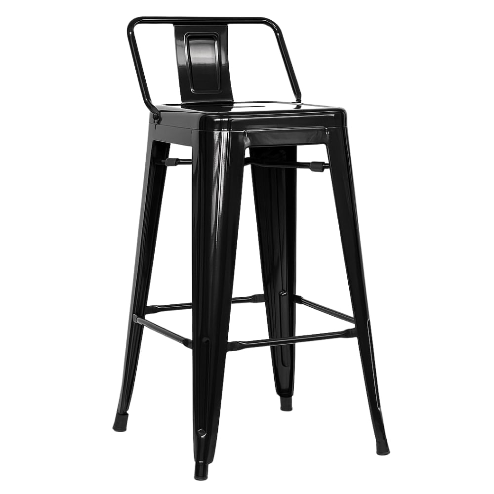 SILLA DE BAR CAJERA - CLOE CR NEGRO