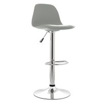 SILLA DE BAR GIRATORIA - BOAT GRIS