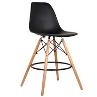 SILLA DE BAR CAJERA - EAMES NEGRO