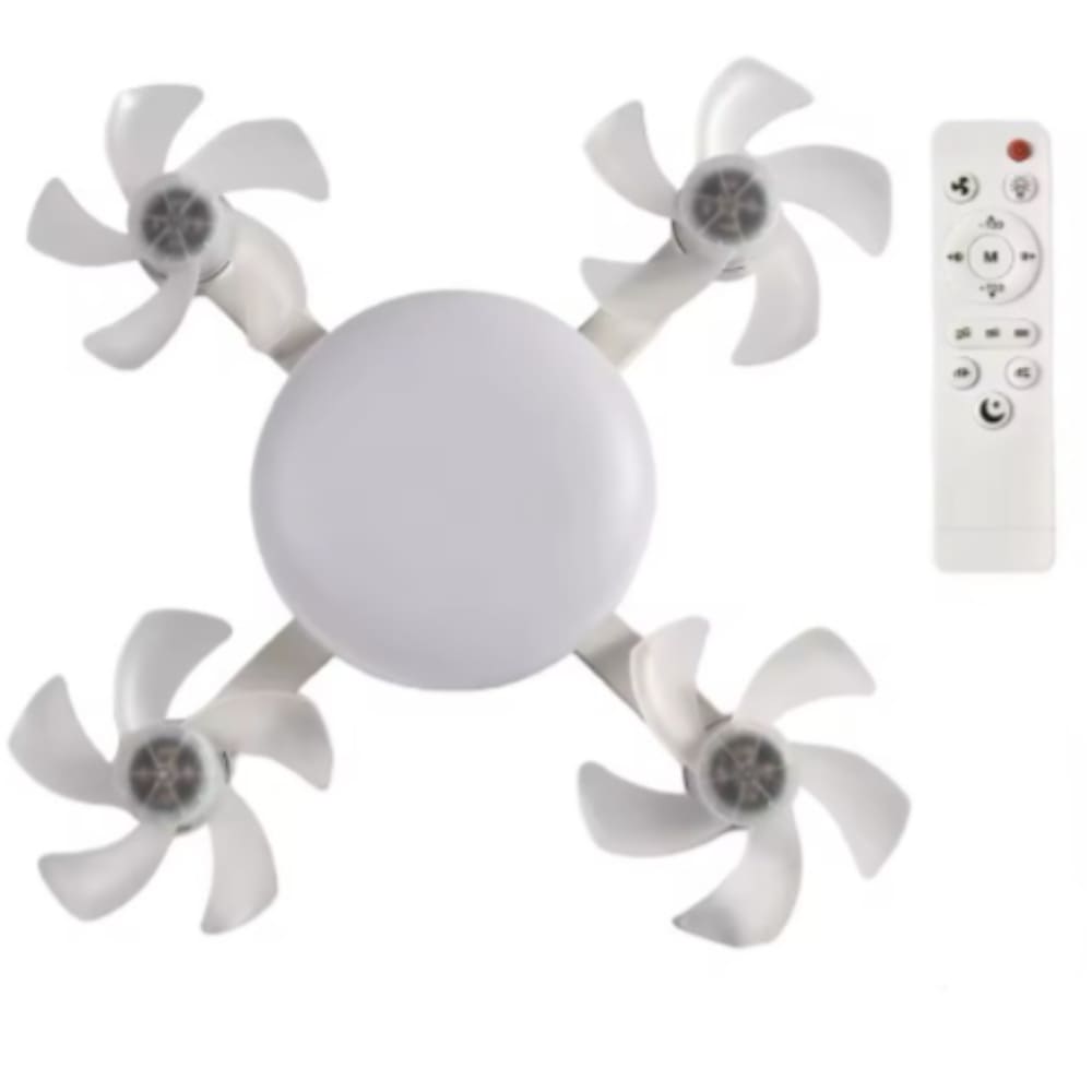 Foco Luz Ventilador Con Control Remoto Para Dormitorio Sala Tipo Dron