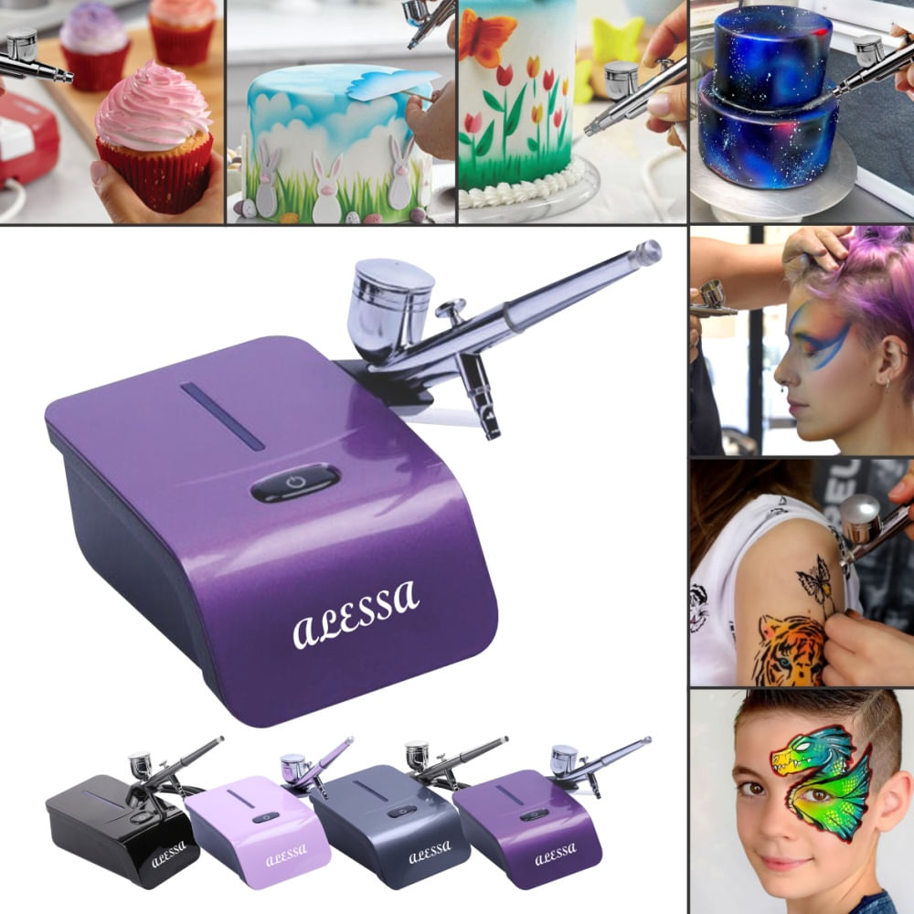 Aerografo Profesional Multiuso Morado Alta potencia