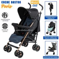 COCHE BASTON PARA BEBE PARIS AZUL