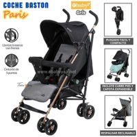 COCHE BASTON PARA BEBE PARIS GRIS