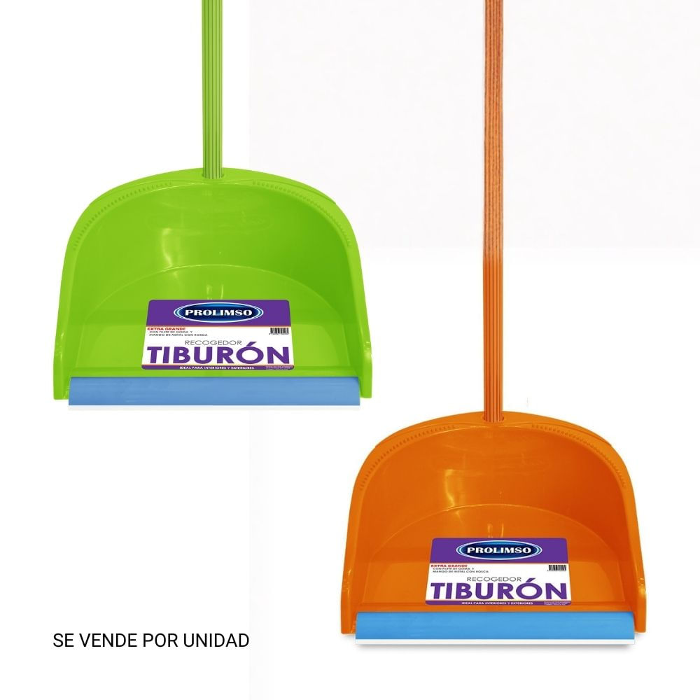 Recogedor Plástico Prolimso Modelo TIBURON CON JEBE